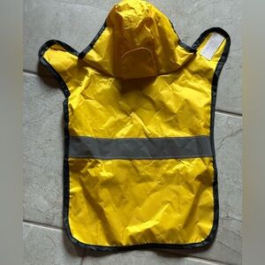 Dog rain jacket reflective safety vest coat Velcro closure medium yellow